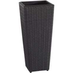 Gartenfreude Pflanzkübel Polyrattan Konisch 28 Cm X 28 Cm Anthrazit