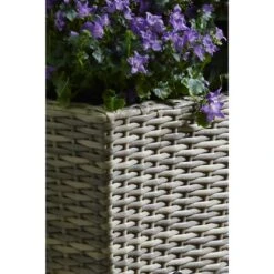 Gartenfreude Balkonkasten Polyrattan 47 Cm X 17 Cm Naturfarben 2 Stück -Gartengerätegeschäft 159825 4655 pt 02