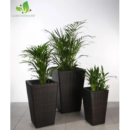 Gartenfreude Pflanzkübel Polyrattan Bicolour Braun Größe XL 3er-Set Gartenfreude Pflanzkübel Polyrattan Bicolour Braun Größe XL 3er-Set -Gartengerätegeschäft 159854 4655 pt01