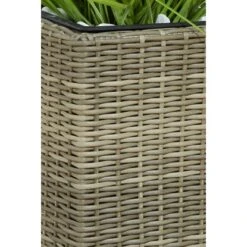 Gartenfreude Pflanzkübel Polyrattan 28 Cm X 28 Cm Naturfarben -Gartengerätegeschäft 159886 4655 pt 02
