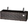 Gartenfreude Balkonkasten Polyrattan Eckig 60 Cm X 19 Cm Bicolour Braun
