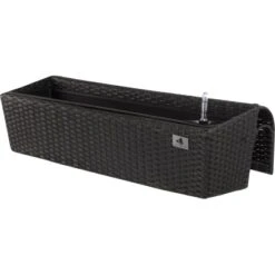 Gartenfreude Balkonkasten Polyrattan 82 Cm X 25 Cm Anthrazit