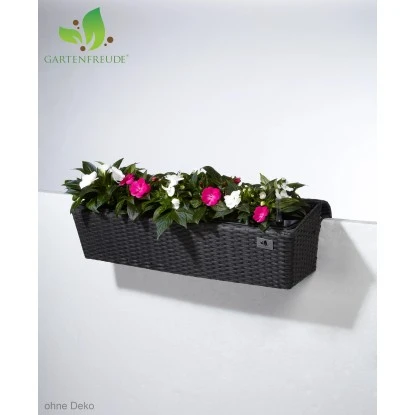 Gartenfreude Balkonkasten Polyrattan 82 cm x 25 cm Anthrazit Gartenfreude Balkonkasten Polyrattan 82 Cm X 25 Cm Anthrazit -Gartengerätegeschäft 160096 4655 pt01