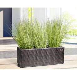 Gartenfreude Pflanzkübel Polyrattan 76 Cm X 26 Cm Bicolour Braun -Gartengerätegeschäft 160100 4655 4