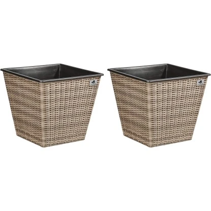 Gartenfreude Pflanzkübel konisch 41,5 cm x 41,5 cm Naturfarben 2er-Set Gartenfreude Pflanzkübel Konisch 41,5 Cm X 41,5 Cm Naturfarben 2er-Set -Gartengerätegeschäft 160167 4655 1