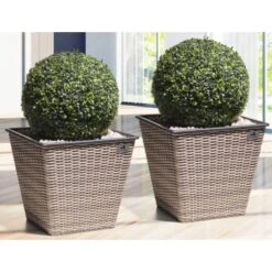 Gartenfreude Pflanzkübel Konisch 41,5 Cm X 41,5 Cm Naturfarben 2er-Set 2 Gartenfreude Pflanzkübel Konisch 41,5 Cm X 41,5 Cm Naturfarben 2er-Set -Gartengerätegeschäft 160167 4655 3