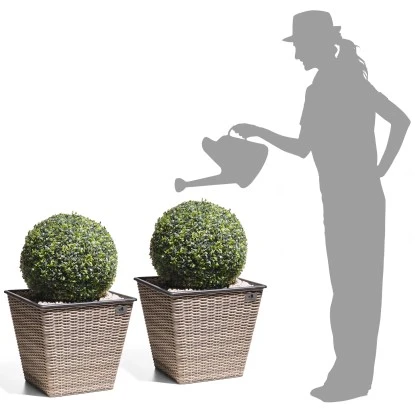 Gartenfreude Pflanzkübel konisch 41,5 cm x 41,5 cm Naturfarben 2er-Set Gartenfreude Pflanzkübel Konisch 41,5 Cm X 41,5 Cm Naturfarben 2er-Set -Gartengerätegeschäft 160167 4655 4