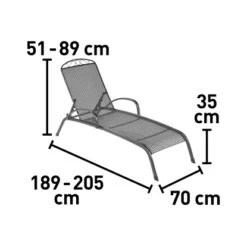 Sonnenliege Sacramento Aus Pulverbeschichtetem Stahl -Gartengerätegeschäft 2092567 VM01