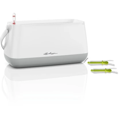 Lechuza Pflanzgefäß Yula Pflanztasche 38 cm x 17 cm x 33 cm Weiß-Grau Lechuza Pflanzgefäß Yula Pflanztasche 38 Cm X 17 Cm X 33 Cm Weiß-Grau -Gartengerätegeschäft 262795 4186 2