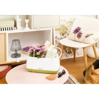 Lechuza Pflanzgefäß Yula Pflanztasche 38 cm x 17 cm x 33 cm Weiß-Grün Lechuza Pflanzgefäß Yula Pflanztasche 38 Cm X 17 Cm X 33 Cm Weiß-Grün -Gartengerätegeschäft 262798 4186 4