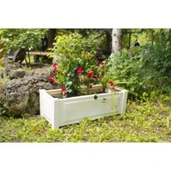 KHW Pflanzkasten Rechteckig Weiß