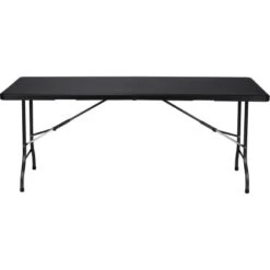 Perel Klapptisch Polyrattan-Optik 180 Cm X 75 Cm Schwarz -Gartengerätegeschäft 288301 1717 7