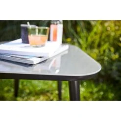 Balkonmöbel-Set Aliceville 3-teilig Polyrattan Grün-Grau -Gartengerätegeschäft 3952942 3