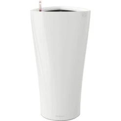 Lechuza Pflanzgefäß Delta Premium Ø 30 Cm X 56 Cm Weiß Hochglanz