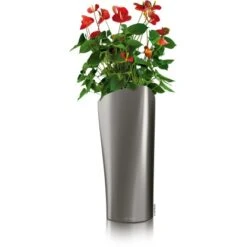 Lechuza Pflanzgefäß Delta Premium Ø 30 Cm X 56 Cm Anthrazit Metallic -Gartengerätegeschäft 4008789155030 4186 6