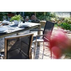 Acamp Set 2x Stapelsessel Auris Edelstahl-Nero -Gartengerätegeschäft 4013556406604 3351 03