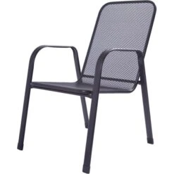 Acamp Set 2x Stapelsessel Astor 57 Cm X 75 Cm X 92 Cm Anthrazit