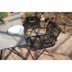 Acamp Stapelsessel Alpha Rope 55 Cm X 57 Cm X 83 Cm Anthrazit-Nero -Gartengerätegeschäft 4013556562133 4334 02