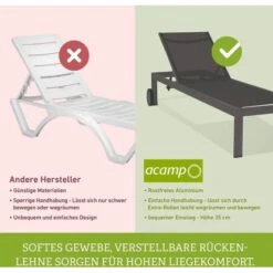 Acamp Liege Rimini 198 Cm X 60 Cm X 35 Cm Snow 2 Acamp Liege Rimini 198 Cm X 60 Cm X 35 Cm Snow -Gartengerätegeschäft 4013556568098 4627 04