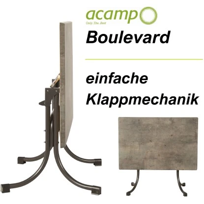 Acamp Tisch Boulevard 120 cm x 80 cm Anthrazit-Driftwood Acamp Tisch Boulevard 120 Cm X 80 Cm Anthrazit-Driftwood -Gartengerätegeschäft 4013556574440 4897 03