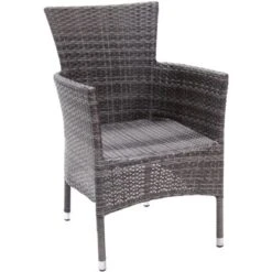 Acamp Set 4x Stapelsessel Cesar 58 Cm X 59 Cm X 84 Cm Taupe -Gartengerätegeschäft 4013556589444 5052 04