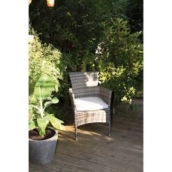 Acamp Set 4x Stapelsessel Cesar 58 Cm X 59 Cm X 84 Cm Taupe -Gartengerätegeschäft 4013556589444 5055 07