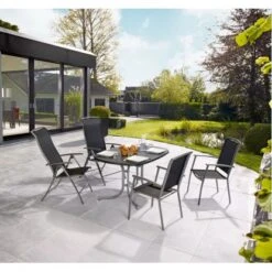 Hocker Vigo II Aus Textilen Schwarz -Gartengerätegeschäft 4048124970744 ab01 120815