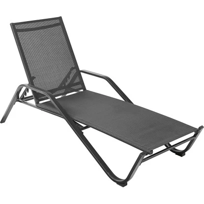 Sonnenliege Pacora aus Textilen Schwarz Sonnenliege Pacora Aus Textilen Schwarz -Gartengerätegeschäft 4048124972113 s02 040717