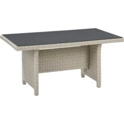 Lounge-Set Mit Esstisch Vermont 5-teilig Polyrattan Links Cloud Fossil -Gartengerätegeschäft 4048124987087 S02 220818