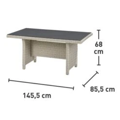 Lounge-Set Mit Esstisch Vermont 5-teilig Polyrattan Links Cloud Fossil -Gartengerätegeschäft 4048124987087 VM04 280219