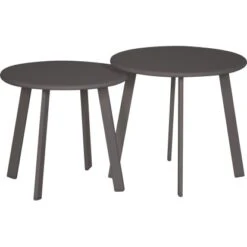 Gartentisch-Set Breves 2-teilig Stahl Anthrazit