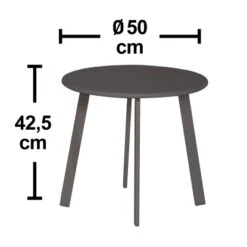 Gartentisch-Set Breves 2-teilig Stahl Anthrazit -Gartengerätegeschäft 4048124989982 VM02 091019