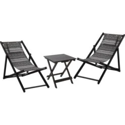 Klappsessel Timbore Holz Schwarz Mit Verstellbarer Rückenlehne 4 Klappsessel Timbore Holz Schwarz Mit Verstellbarer Rückenlehne -Gartengerätegeschäft 4048124993620 S03 291020 L