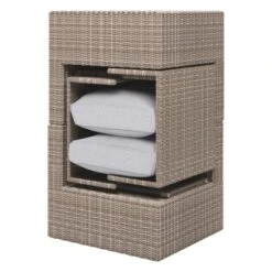 Balkonmöbel-Set Olea Mini 5-teilig Polyrattan Hellgrau -Gartengerätegeschäft 4048124995341 S 08