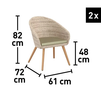 Balkonset Edmonds FSC® Beige 3-teilig Balkonset Edmonds FSC® Beige 3-teilig -Gartengerätegeschäft 4048126608973 VM01 051020