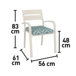 Stapelstuhl Prata Mit Sitzkissen 83 Cm X 56 Cm X 61 Cm -Gartengerätegeschäft 4048126613403 VM01 171120