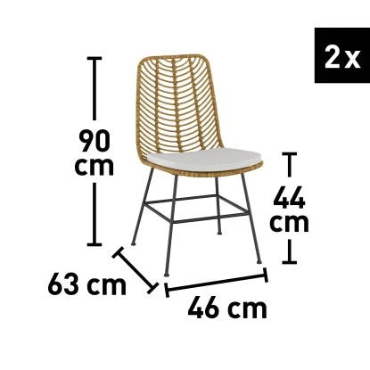 Balkonset Yunta 3-teilig Natur Balkonset Yunta 3-teilig Natur -Gartengerätegeschäft 4048126620456 100