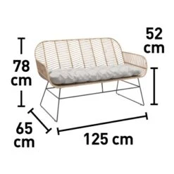 Lounge-Set Udima Mit Tisch 4-teilig Aus Rattan Natur -Gartengerätegeschäft 4048126625512 140