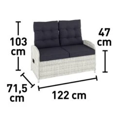 Lounge-Set Kalgan 6-teilig Wicker Eisgrau (B-Ware) -Gartengerätegeschäft 4048126625642 170