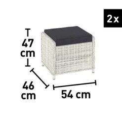 Lounge-Set Kalgan 6-teilig Wicker Eisgrau (B-Ware) -Gartengerätegeschäft 4048126625642 190