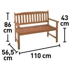 Gartenbank Jurado 2-Sitzer Eukalyptus 110 Cm X 86 Cm X 56,5 Cm -Gartengerätegeschäft 4048126625666 30