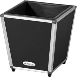 Amare Blumentopf Pur Fiberglas Design 26 Cm X 26 Cm X 27 Cm Schwarz