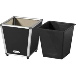 Amare Blumentopf Pur Fiberglas Design 26 Cm X 26 Cm X 27 Cm Schwarz -Gartengerätegeschäft 4251083908080 4655 3