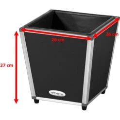 Amare Blumentopf Pur Fiberglas Design 26 Cm X 26 Cm X 27 Cm Schwarz -Gartengerätegeschäft 4251083908080 4655 6