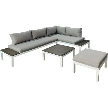 Gartenfreude Aluminium-Lounge Ambience Zwei- u. Dreisitzer Hocker Tisch Weiß Gartenfreude Aluminium-Lounge Ambience Zwei- U. Dreisitzer Hocker Tisch Weiß -Gartengerätegeschäft 4251083910540 4655 01