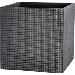 OBI Pflanztopf Moire 28,5 Cm X 28,5 Cm Anthrazit