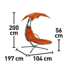 Schwingliege Palmdale Mit Sonnendach Aus Textilen Terracotta 2 Schwingliege Palmdale Mit Sonnendach Aus Textilen Terracotta -Gartengerätegeschäft 5614292 VM01