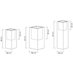 Scheurich Pflanzgefäß C-Cube High Ø 26 Cm StonyBlack -Gartengerätegeschäft 6044770 4357 240 70 8