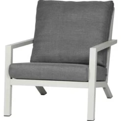 Siena Garden Lounge-Sessel Belia Weiß Inkl. Kissen