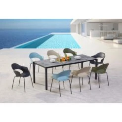 Best Stapelsessel Luna 56 Cm X 58 Cm 78 Cm Anthrazit/Blau -Gartengerätegeschäft 719772 3271 03